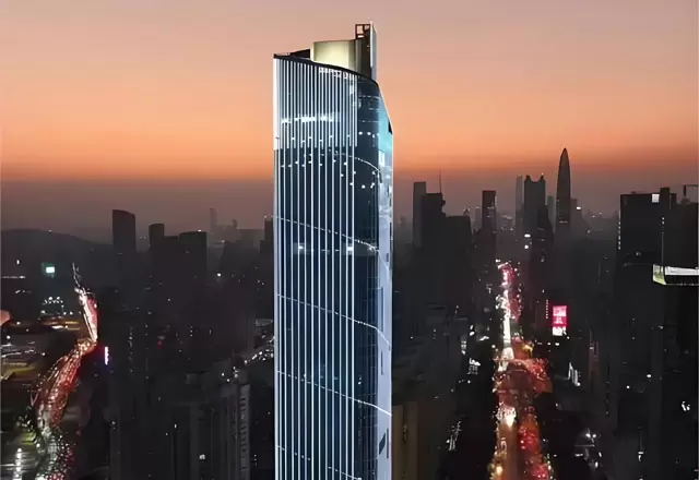 Fassadenbeleuchtung f&uuml;r Hochhaus in Shenzhen