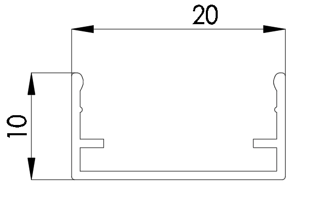 AL-Profil f&uuml;r den Au&szlig;enbereich (1 Meter oder 3 cm pro St&uuml;ck)