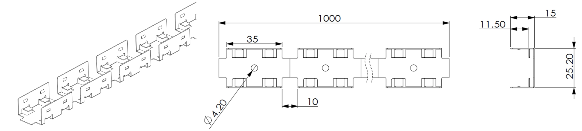 Typ 4, rostfreie Installationskette (1 Meter pro St&uuml;ck)