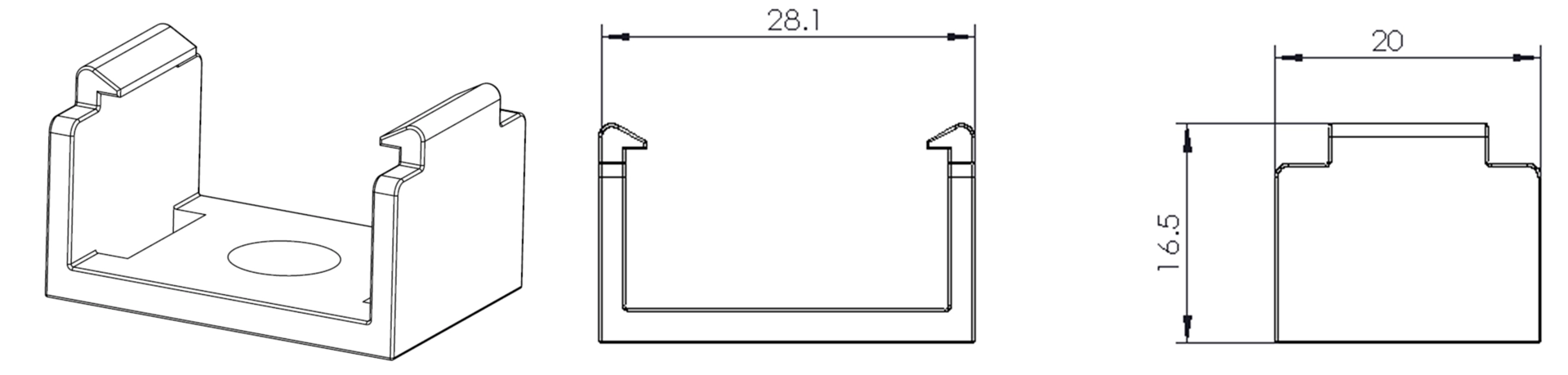 Typ 1, transparente Clips f&uuml;r Innenanwendung