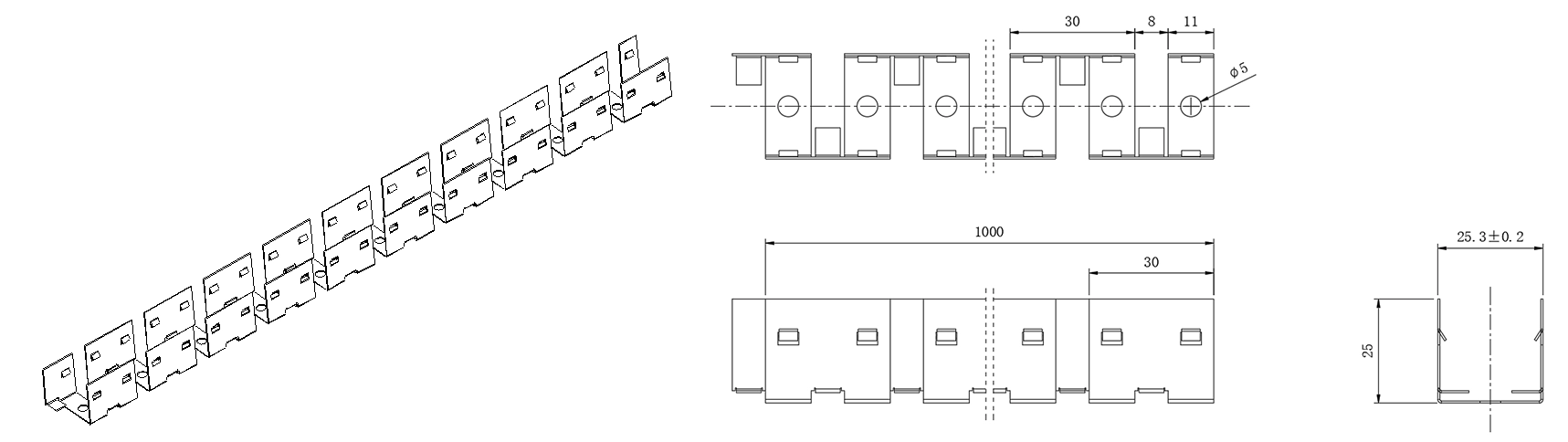 Typ 4, rostfreie Installationskette (1 m pro St&uuml;ck)