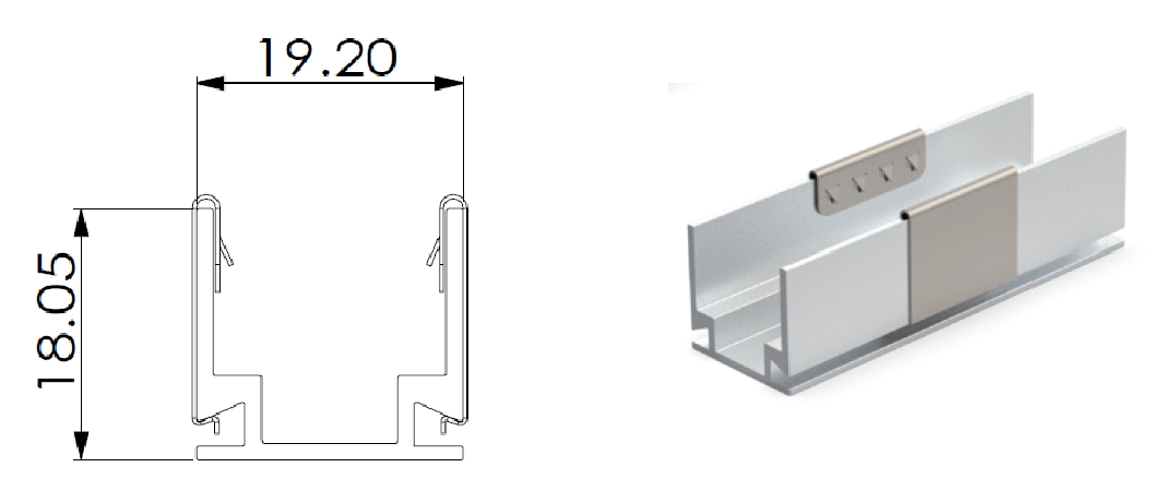 Typ 1, AL-Clips f&uuml;r Au&szlig;enanwendung (AL50 mm/St&uuml;ck mit 2 St&uuml;ck Clips)