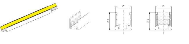 Typ 1, AL-Profil 1 m/Stk. und 30 mm pro Stk.