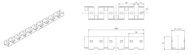 Typ 4, rostfreie Installationskette (1 m pro St&uuml;ck)