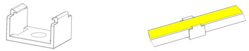 Typ 1, transparente Clips f&uuml;r Innenanwendung