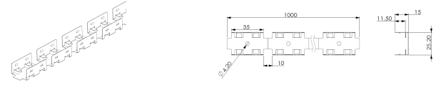Typ 4, rostfreie Installationskette (1 m pro St&uuml;ck)
