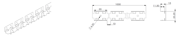 Typ 4, rostfreie Installationskette (1 m pro St&uuml;ck)