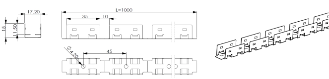 Type5, Installationskette aus Edelstahl f&uuml;r den Au&szlig;enbereich