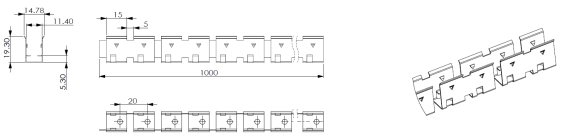 Typ 4, Edelstahlkette f&uuml;r Kurvenmontage