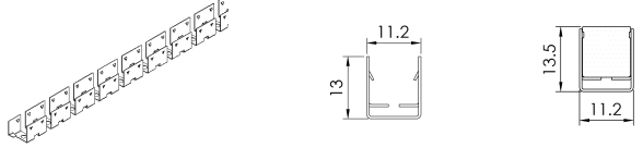  Typ 2, Edelstahl-Installationskette f&uuml;r den Au&szlig;enbereich