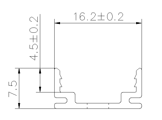 Typ 1, AL-Profil f&uuml;r Au&szlig;enanwendung (1 Meter oder 3 cm pro St&uuml;ck)
